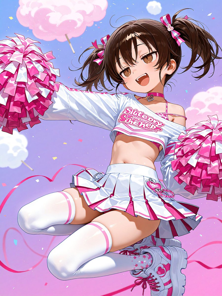 モカさんのプロンプトお借りしました(*- -)(*_ _)ペコリ

メッチャ可愛いチアリーダーっす💖
٩(๑&gt;∀&lt;๑)و٩(๑&gt;∀&lt;๑)و

🐻 aiartworks 🐻