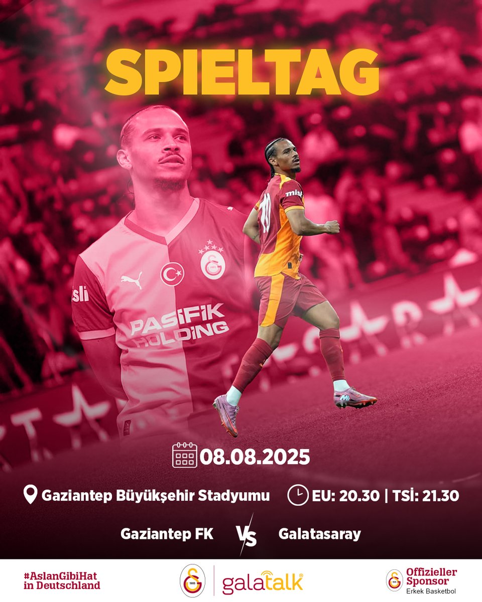 galatalkde's tweet photo. Başlıyoruz! 🔥 Başarılar Cimbom! 

#Galatasaray #Galatalk #AşklaBağlan #HalloGalatalk
#AslanGibiHat https://t.co/1tJShQnnBn