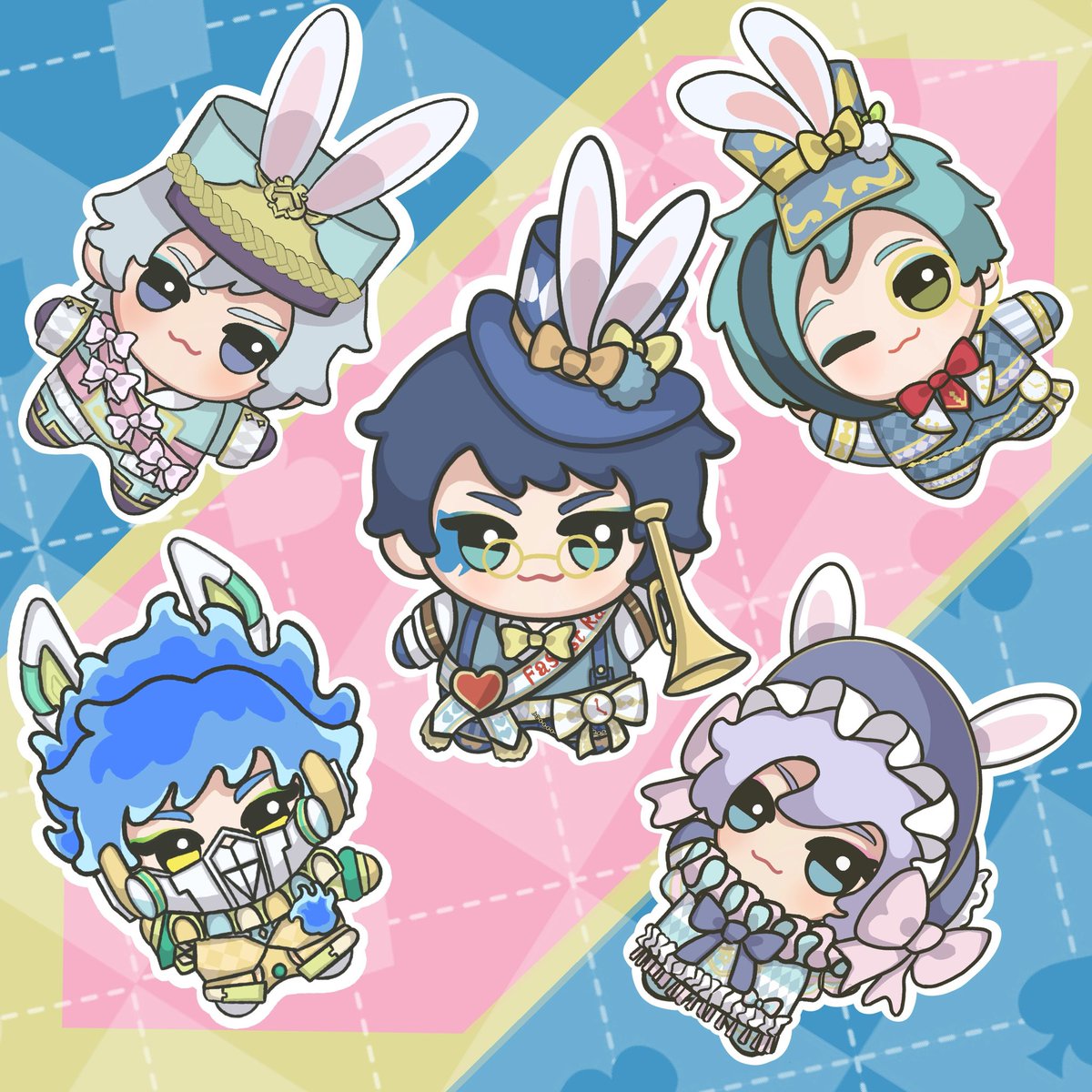 #twstファンアート
#twstファンアート #ツイステファンアート
🐰🐰🐰🐰🐰
♠️🦈🍎🤖⚔️
