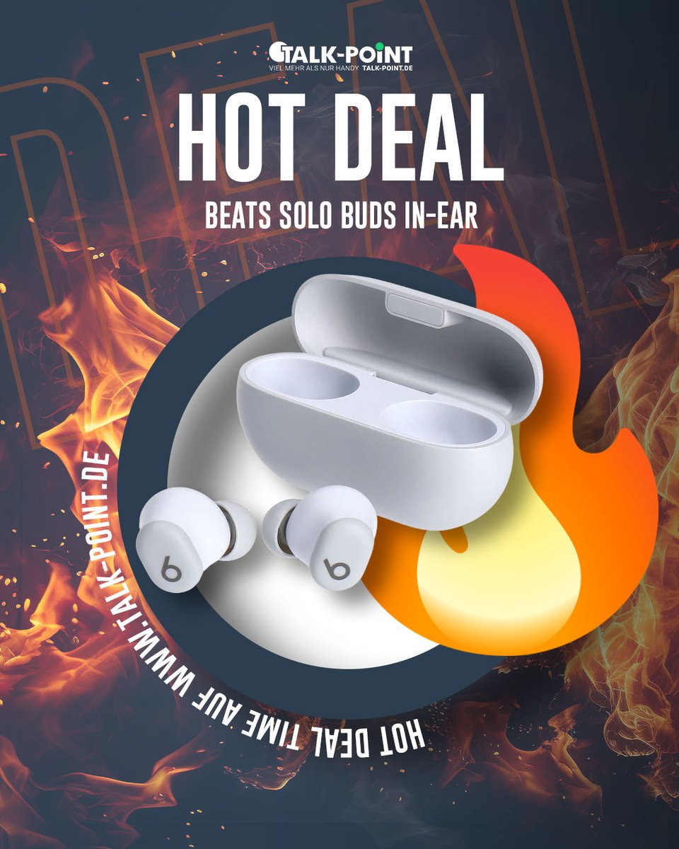 🎧 Entdecke die heißesten Deals auf talk-point.de! 🔥
Du willst satten Sound, kabellose Freiheit und ein stylisches Design? Dann ist dieser Deal genau dein Ding! 😍🎶

talk-point.de/search?q=beats…

#TalkPointDeals #BeatsSoloBuds #StormGray #InEarKopfhörer #WirelessSound