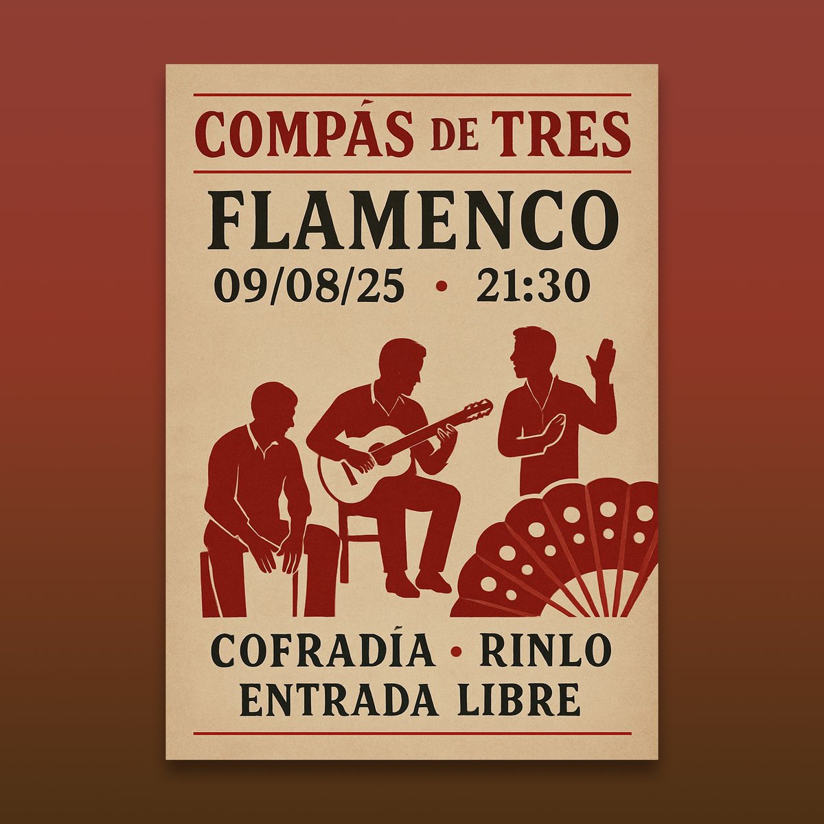 Compás de Tres
Sábado, 9/08/2025
21:30 horas
A Cofradía de Rinlo