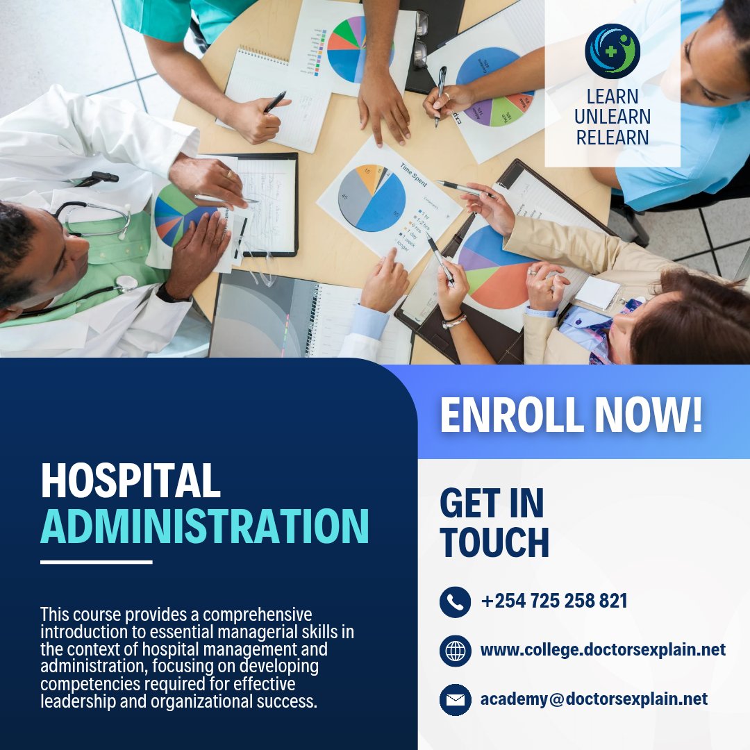 DocsExplainFM's tweet image. 🏥📊 Lead healthcare with confidence! Learn key managerial skills for hospital management &amp;amp; administration to drive organizational success. Enroll 👉 college.doctorsexplain.net/home/course/un…

#HospitalManagement #HealthcareLeadership #HealthAdmin #MedicalManagement 💼🩺🌍