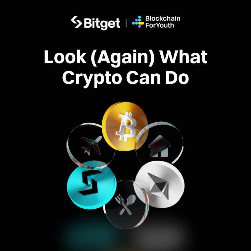bitget's tweet photo. Fun fact: People use crypto to book flights, buy games &amp; even send money home.

👉 Swipe to see how people #LiveWithCrypto

Got a real-life crypto moment? Tell us! 💬

#Blockchain4Youth