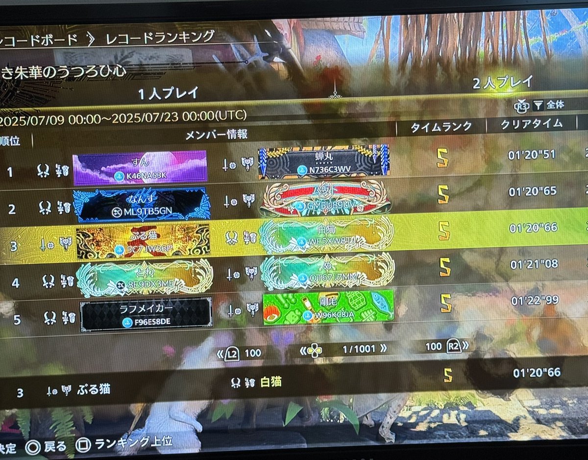 最終結果ミツネ3位でした！ぷる猫さんありがとうございました🐈