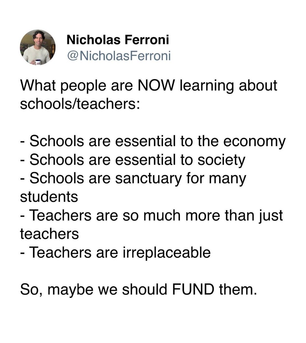 Couldn’t agree more! #teachers #ukschools #governmentfunding