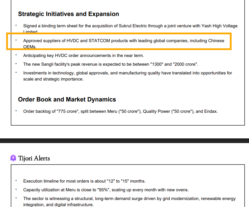 Quality Power - usually a sign of a moat when a company exports TO China