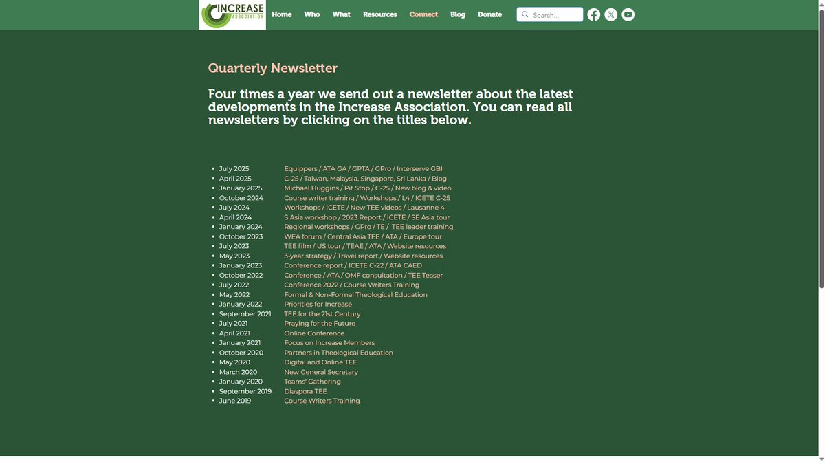 #Join the 400+ #people who are already subscribing to the free quarterly #Increase #Association e-newsletter! Our #next #issue is scheduled for October! To browse 25 back issues (from 2019 to 2025!) and to sign up, please visit the Increase #website here: increaseassociation.org/news-archive