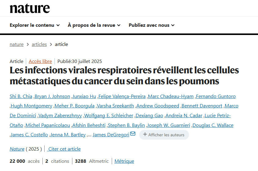 Vaccination & Lien Social (@vlsdirect) on Twitter photo 🔷 Un intérêt supplémentaire à la vaccination contre le Covid-19 et contre la grippe ?
🔹 Le cancer du sein peut rester "endormi" pendant des années : quelques cellules cancéreuses se cachent dans d’autres organes, comme les poumons, au repos, sans se multiplier. On parle de 🔷 Un intérêt supplémentaire à la vaccination contre le Covid-19 et contre la grippe ?
🔹 Le cancer du sein peut rester "endormi" pendant des années : quelques cellules cancéreuses se cachent dans d’autres organes, comme les poumons, au repos, sans se multiplier. On parle de