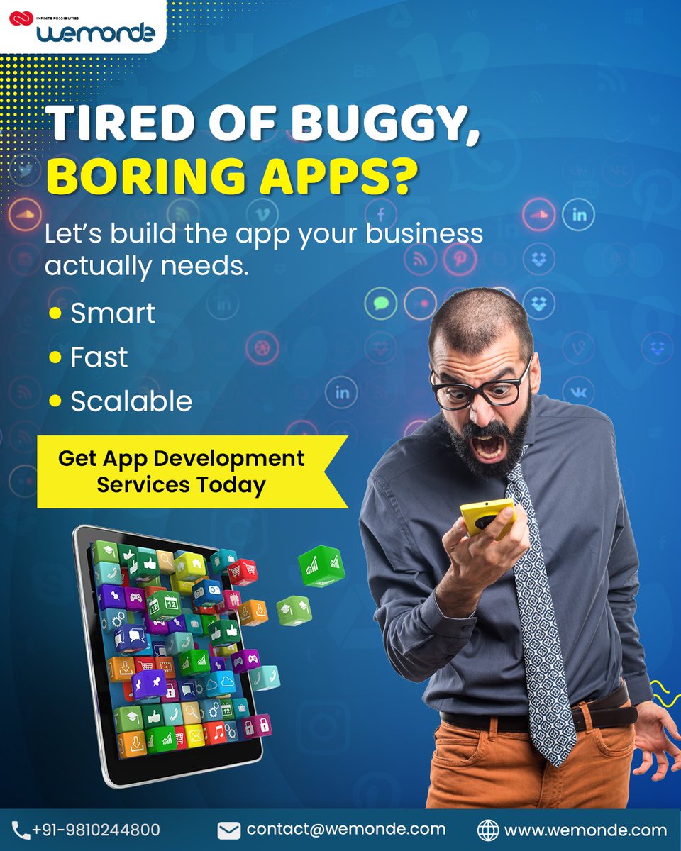 Find your App Development Services Today with us!

Visit our website wemonde.com
📲 Call: 098102 44800
.
.
.
.
.
.
#appdevelopment #mobileapp #apps #ios #android #appsindia #business #trending #news