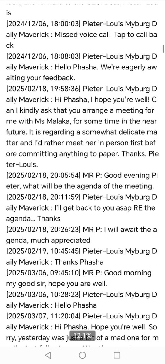 So the story was written on WhatsApp before it was written in the paper? Journalism or joint planning? You decide.
#DailyMaverickExposed
#HandsOffTebogo
JusticeForTebogoMalaka
