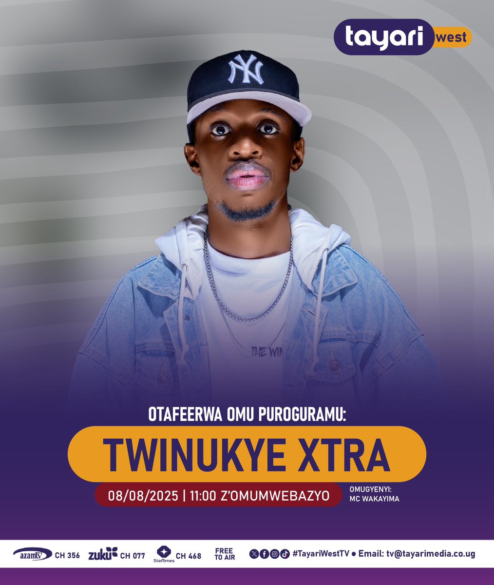 We live <a href="/TayariWestTV/">Tayari WEST TV</a> 5pm 
#twinukyextra