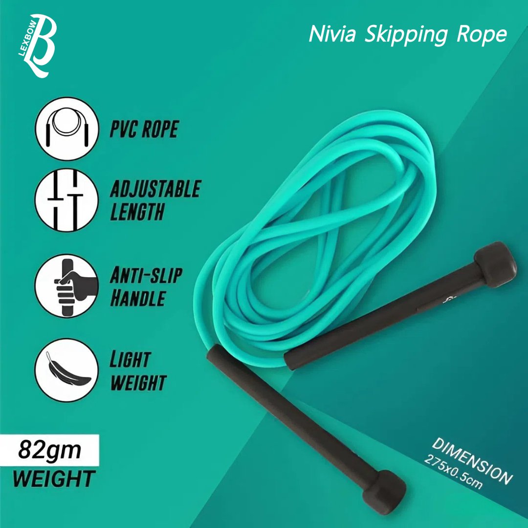 lexboww's tweet photo. Lexbow Nivia Skipping Rope
Jump strong, grip tight, train light!
π· PVC Rope
π· Adjustable Length
π· Anti-Slip Handle
π· Just 82gm
Available in Blue, Yellow & Green!
#Lexbow #SkippingRope #FitnessGear #JumpRopeWorkout #sports #nivia #jalpaiguri https://t.co/SlUNZRDPOd