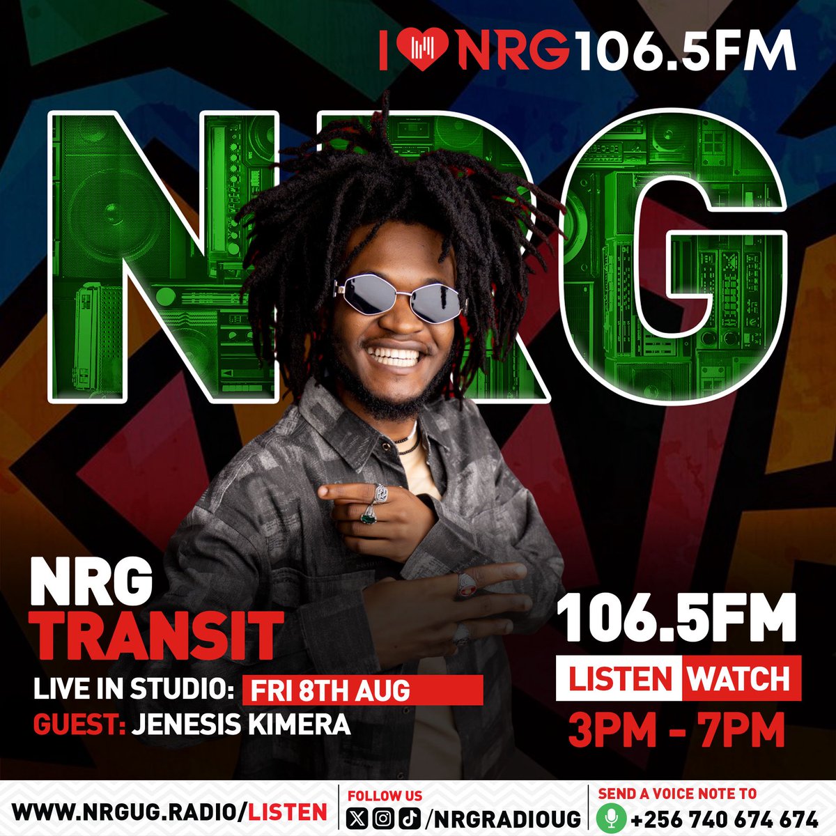 EyoMackus's tweet image. Today on #NRGTransitUG, we’re hosting the talented General @OrijinalJenesis live for #Untapped! Don’t miss the vibes—tune in and catch the wave only on @nrgradioug 106.5FM or stream live at nrgug.radio
#EyoMackus