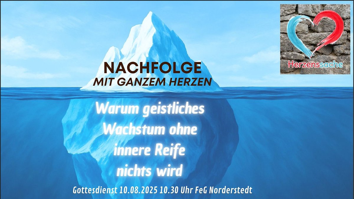 reverenddk's tweet photo. „Nachfolge mit ganzem Herzen - warum geistliches Wachstum ohne innere Reife nichts wird“

Gottesdienst am 10.08.2025 10.30 Uhr in der Predigtreihe „Herzenssache“ https://t.co/TdivkbrYgV
