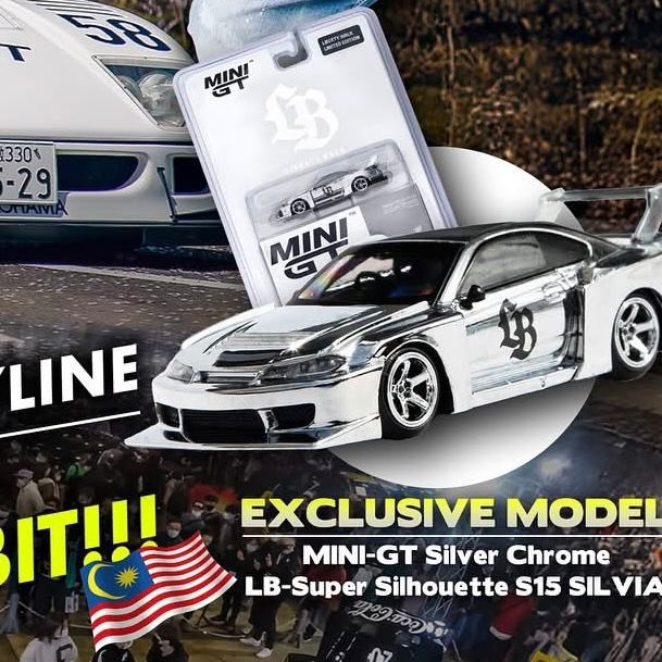 Mini Gt Lbwk 東京オートサロン マレーシア S15 クローム。 Mini Gt Lbwk 東京オートサロン マレーシア S15 クローム