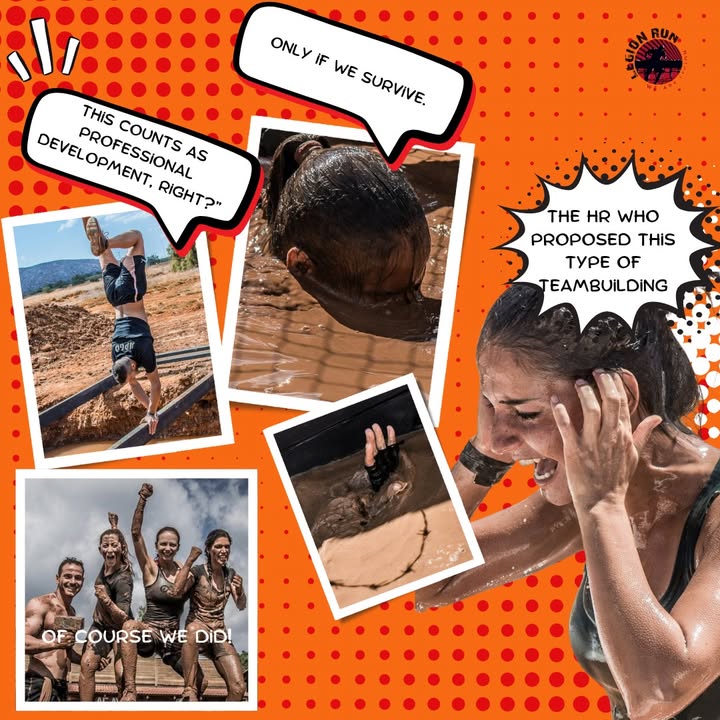 This week on ''Mudventures – Tales from the Legion'' Chapter 5 - Attack of the Coworkers ''HR didn’t approve this part of the team-building day… but we did.'' 💪🫶 WE ARE LEGION