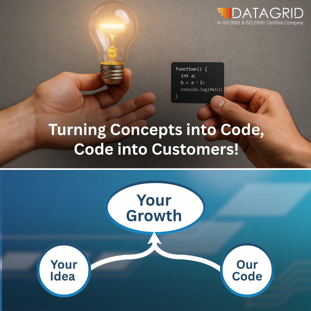 datagridsol's tweet image. 💡 Turning Concepts into Code, Code into Customers!

From MVPs to enterprise platforms, our agile development and future-ready architectures help you grow with confidence.

Let Datagrid be your product development tech partner.

#ProductDevelopment #ScalableTech #MVPtoEnterprise