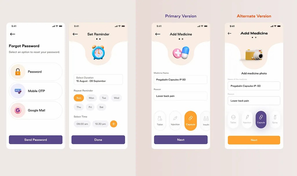 AliakbarUIUXDev's tweet image. Medico 💊 – Your smart medical reminder! Never miss meds, appointments, or checkups again. Features:
✅ Custom medication &amp;amp; hydration reminders
✅ Doctor appointment alerts
✅ Health tracking &amp;amp; secure record storage
✅ Caregiver access &amp;amp; smart notifications
#ui  #aliakbaruiuxdev