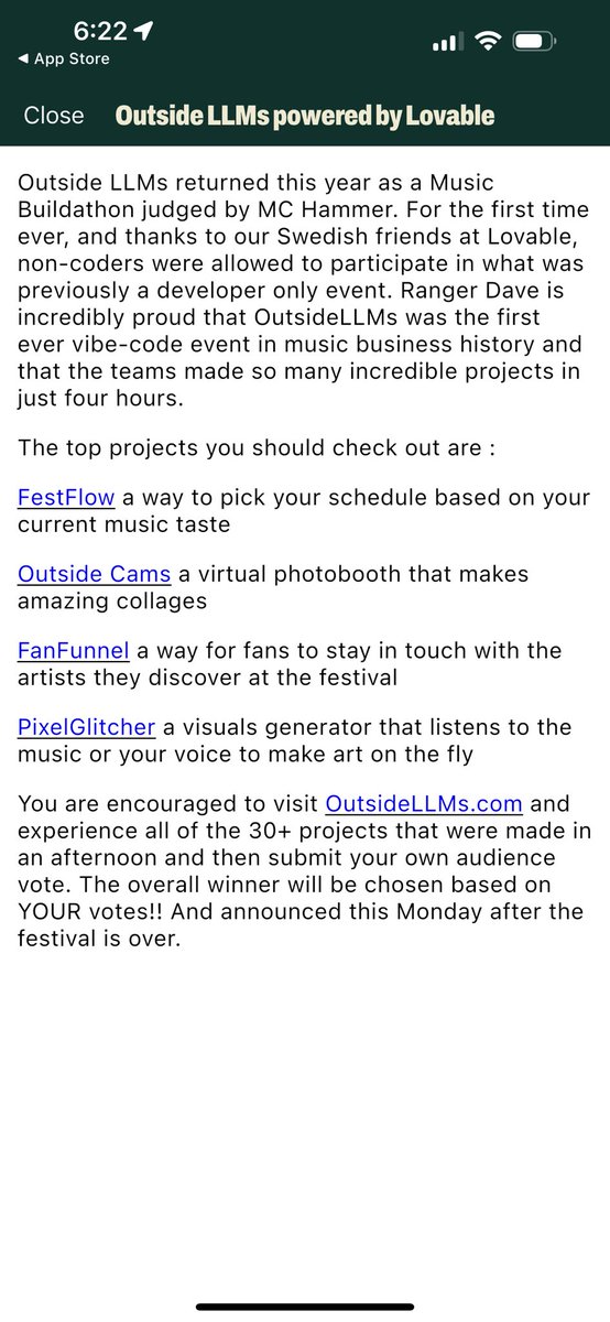 Outside LLMs 2.0 - The AI & Music Buildathon tweet media