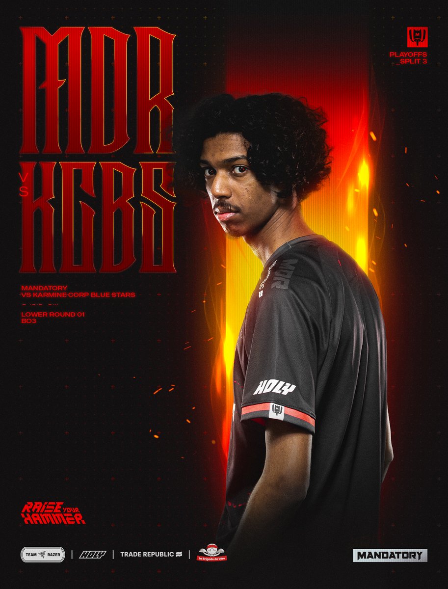 Mandatory (@mandatorygg) on Twitter photo Matchday| Mandatory 🆚 <a href="/KarmineCorp/">Karmine Corp</a> Blue Stars
Ce soir, on entame la remontada folle dans le Lower Bracket !
📍 17h : twitch.tv/zerator Matchday| Mandatory 🆚 <a href="/KarmineCorp/">Karmine Corp</a> Blue Stars
Ce soir, on entame la remontada folle dans le Lower Bracket !
📍 17h : twitch.tv/zerator