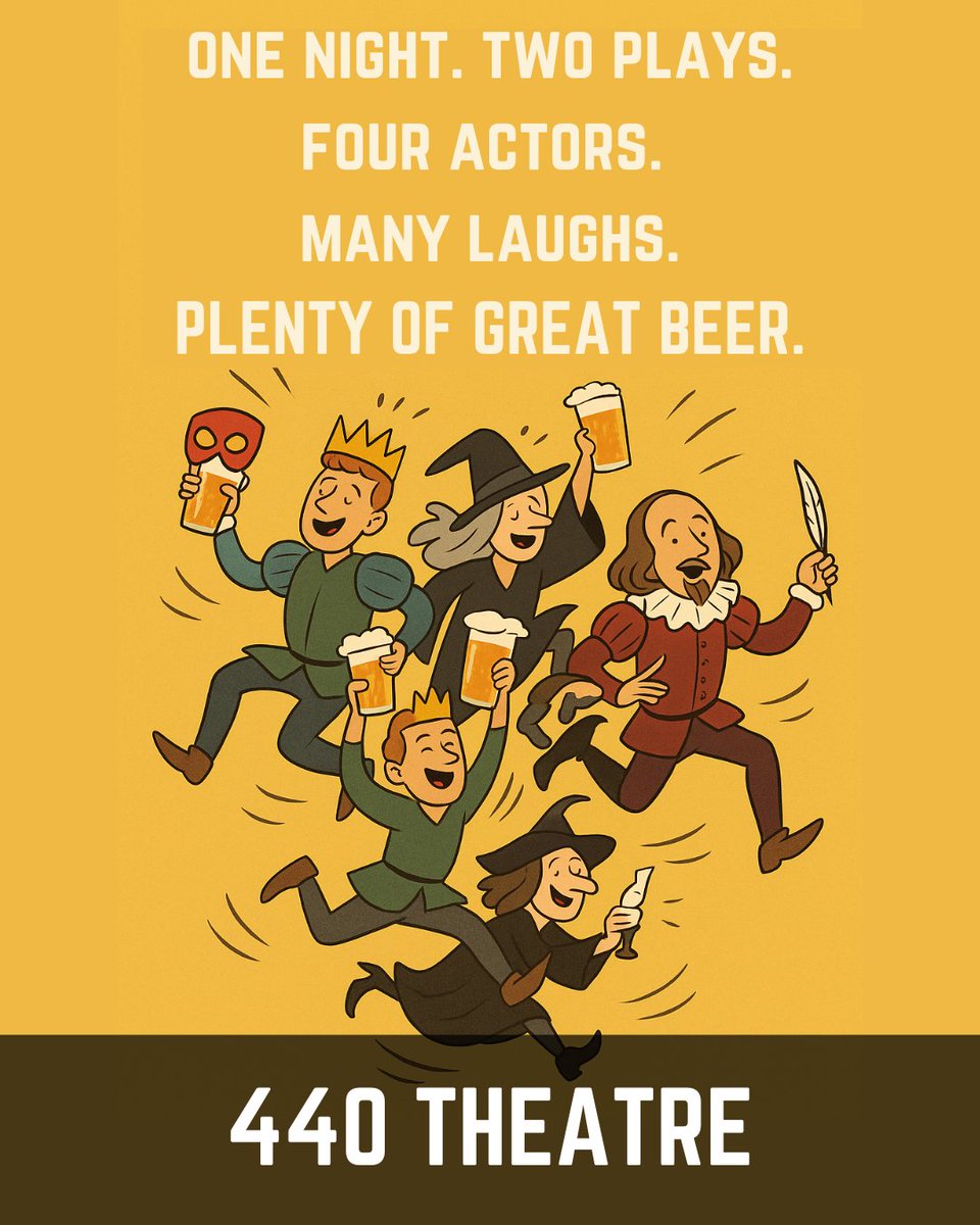 Tonight’s the night! 🎭 Join us at Wold Top for Four Forty Theatre’s bonkers take on Much Ado &amp; Macbeth – The Comedy! 🕠 Doors: 5.30pm 🎭 Show: 7pm 🍻 Bar ‘til 10pm (first drink’s on us!) 🪑 BYO chair, low-backed please! #WoldTopEvents #FourFortyTheatre #ShakespeareWithABeer