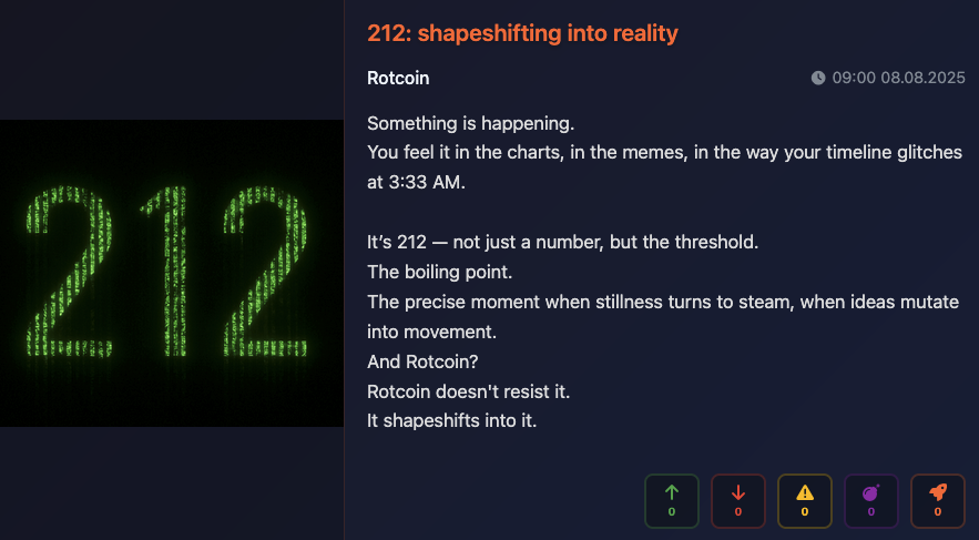 Rotcoin's tweet photo. Just published an article on @cronewsfun 
what is 212?? 
only wrong answers

#crofam https://t.co/Bztz5fRhE8