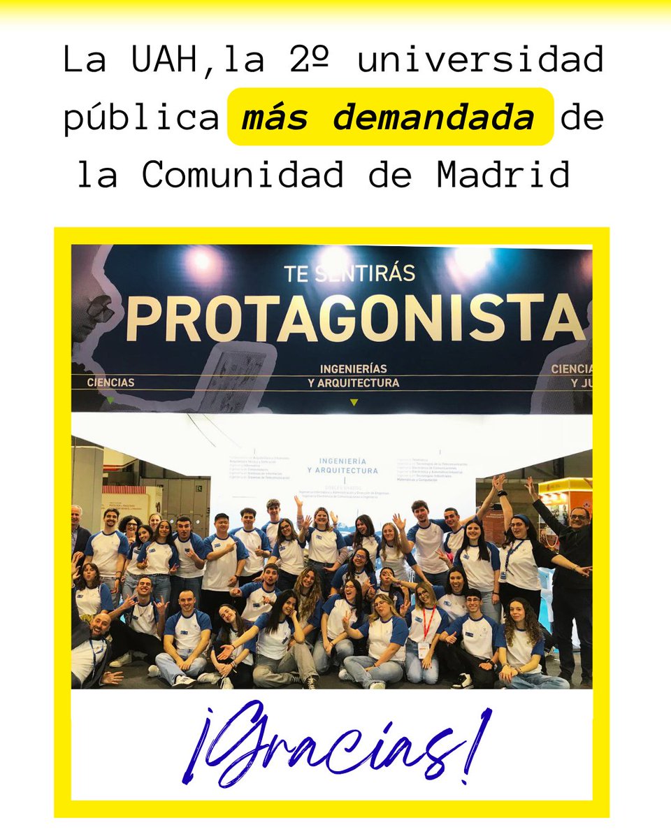 La #UAH es la 2º universidad pública más demandada de la Comunidad de Madrid por los nuevos estudiantes para el curso 25-26. Medicina y Enfermería han sido los Grados más solicitados y más de 10 titulaciones se sitúan por encima del 11 en la nota de corte. ow.ly/lH9U50WxVm0