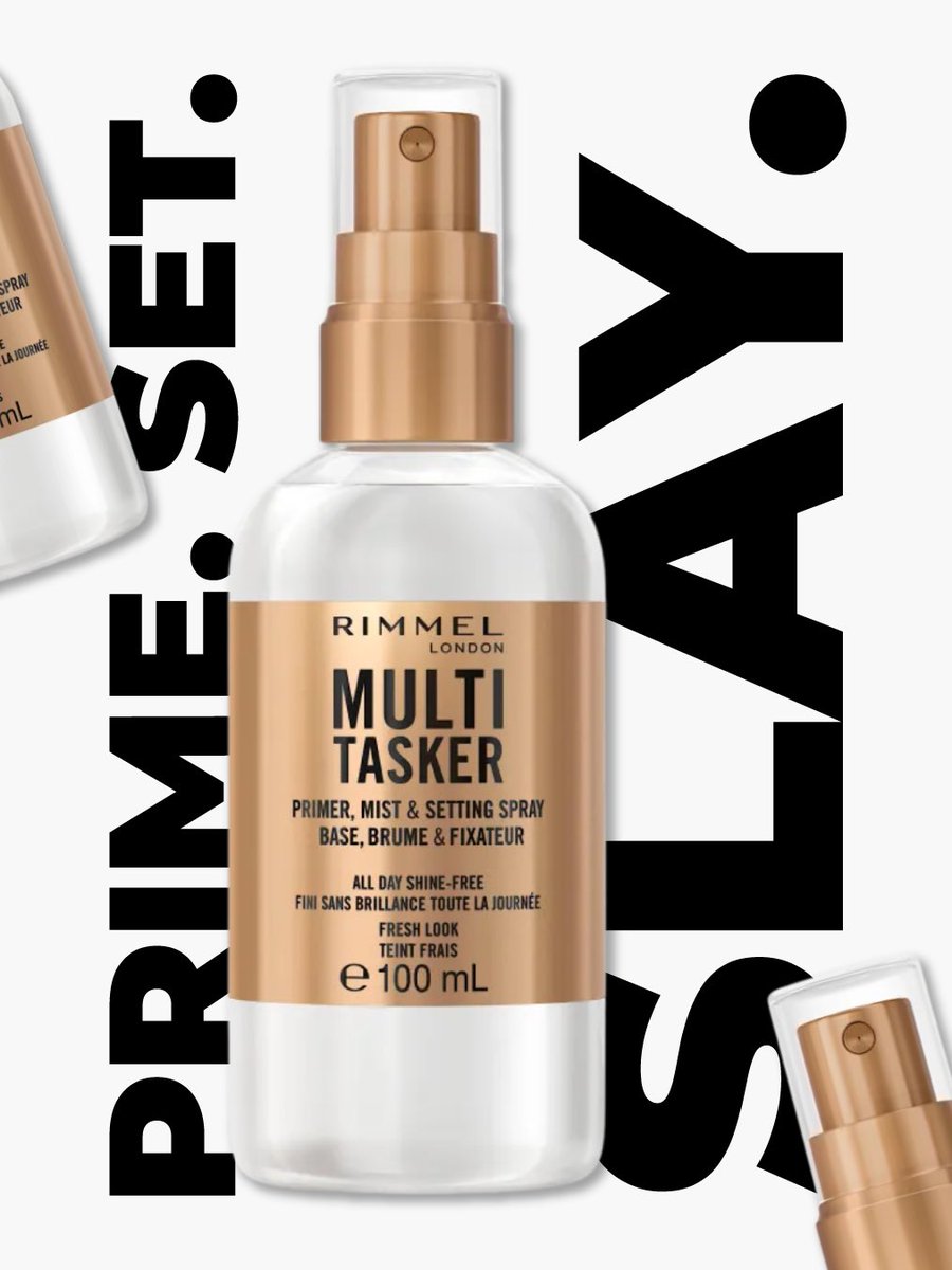 Lock in your look with one multitasking mist.

Prime, set, refresh, your makeup's new BFF is here. This vegan formula keeps you looking fresh and fabulous all day long. 😌

Get 10% OFF the Rimmel Multitasker Setting Spray 100ml.

Valid 15 Jul - 17 Aug 2025.

#DisChem