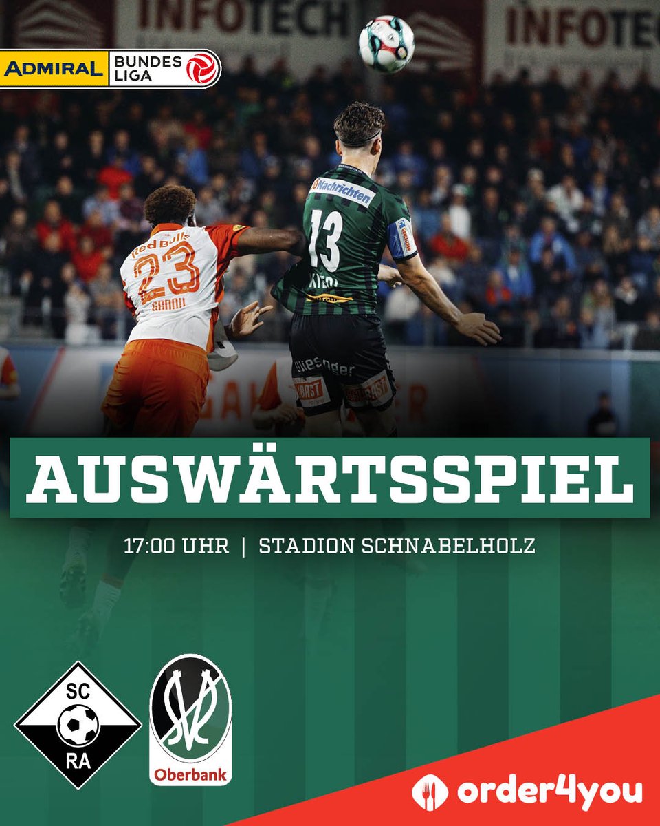 ⬛ MATCHDAY 🟩

🆚 SCR Altach
⏰ 17:00 Uhr
🏟 Stadion Schnabelholz
🏆 ADMIRAL Bundesliga
📺 SKY Sport

#svried #seit1912 #desismeiverein #altsvr