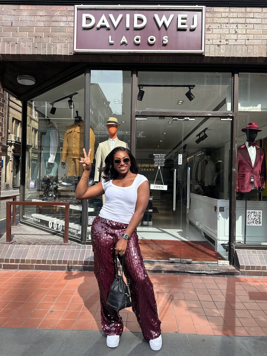 Desile_'s tweet photo. Prepping for AFWL Runway in my burgundy sequin pant …&amp; yesterday’s stop was David Wej

#PrincessAdesile #afwl #afwl2025 https://t.co/CenWVttMeF