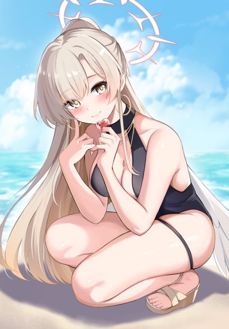 水着ナギサ❤
#ブルアカ  #BlueArchive 