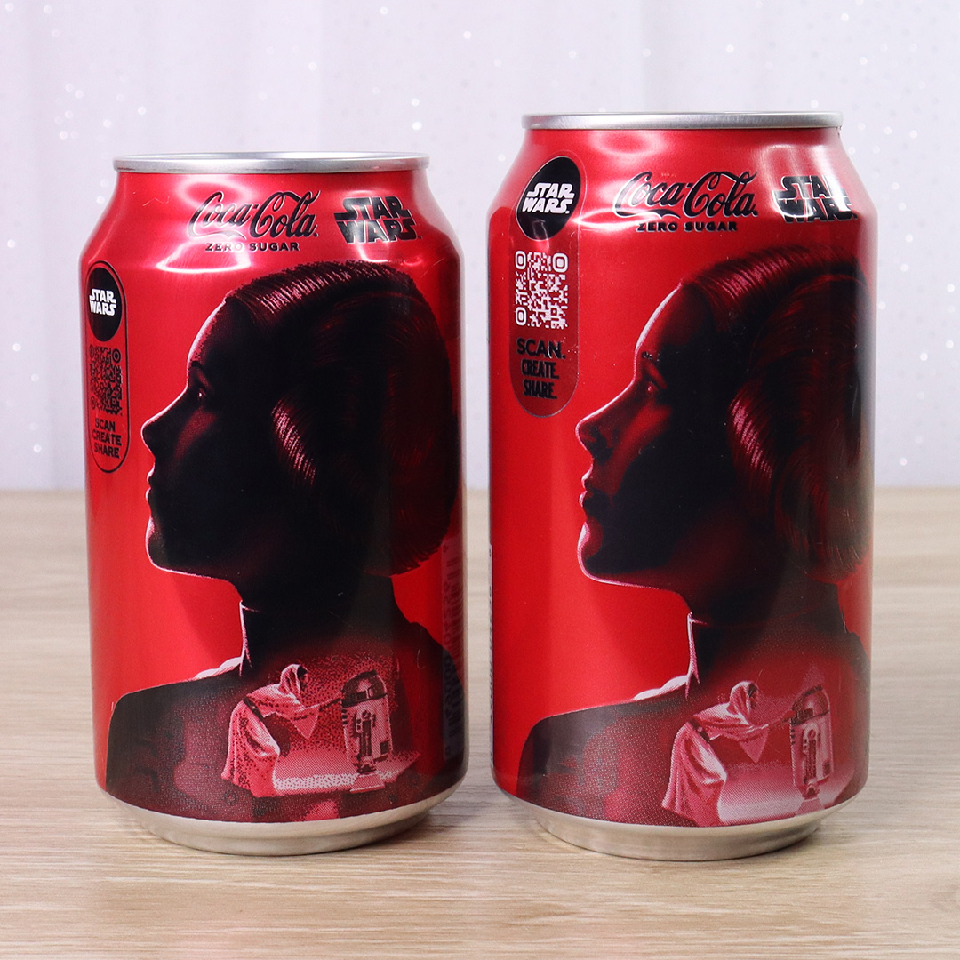 StarWarsNZ's tweet photo. The Star Wars x Coca-Cola cans that are about to be available in New Zealand are different from the US versions. #StarWars https://t.co/wm6ye2NJ41