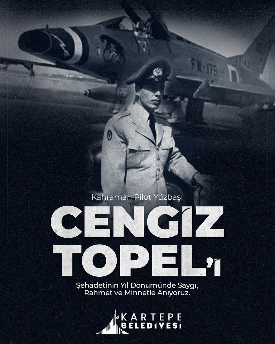 Vatan sevgisini göklere yazan kahraman pilotumuz Cengiz Topel’i, şehadetinin yıl dönümünde unutmadık, unutmayacağız. 🇹🇷

#cengiztopel