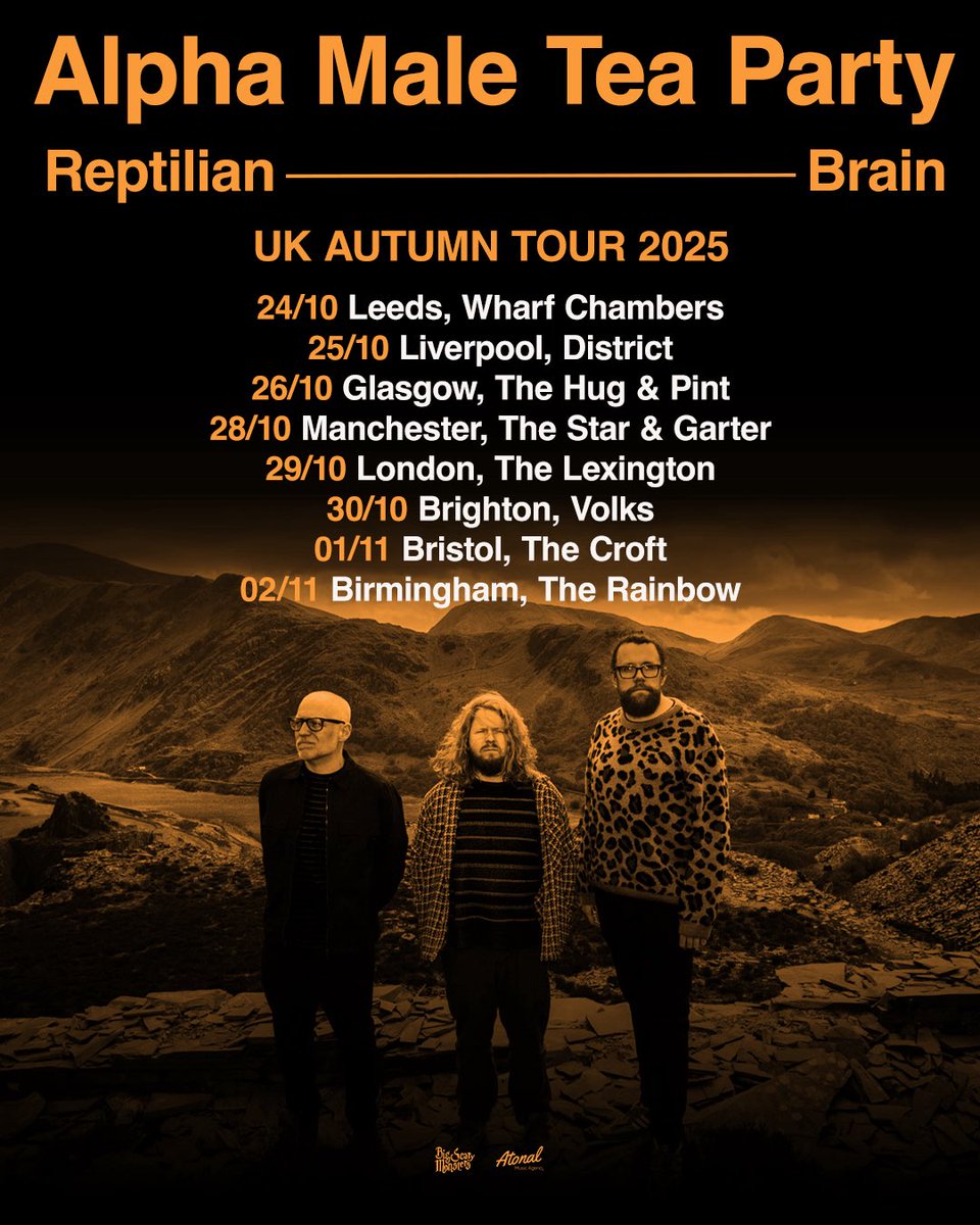 To celebrate their new album release, <a href="/alphamaleTparty/">Alpha Male Tea Party</a> head out on a UK tour. Tickets on sale right now bnds.us/u43eu6?fbclid=…