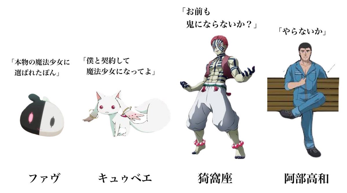 悪徳勧誘キャラ四天王