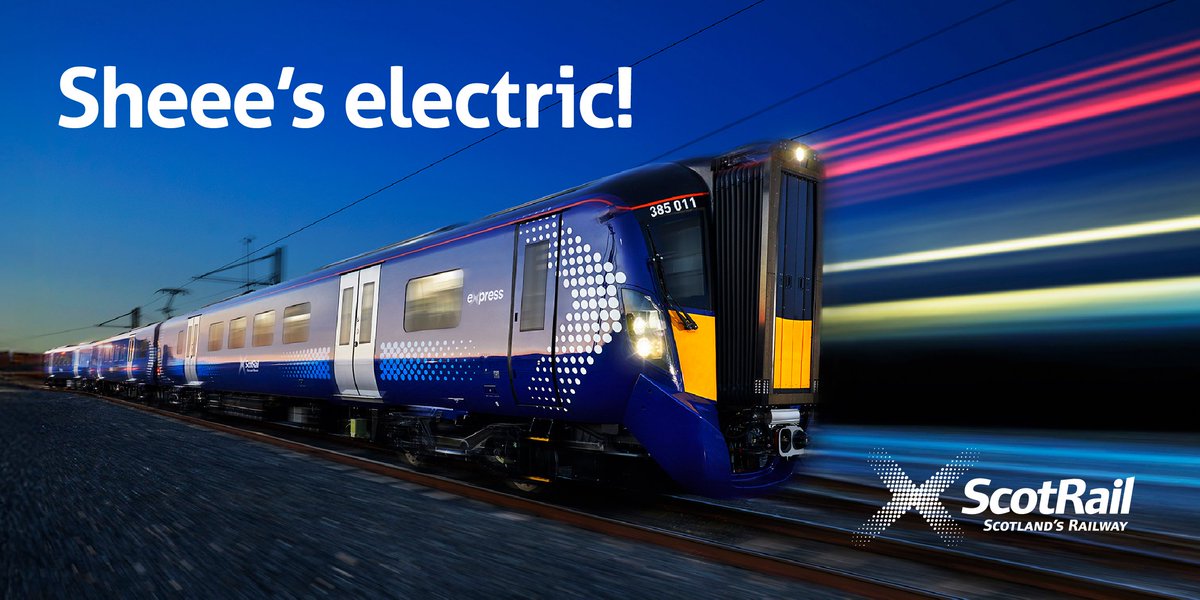 ScotRail's tweet photo. A ScotRail Original. 🚆💙

#Class385 https://t.co/4kBeHbIgrJ