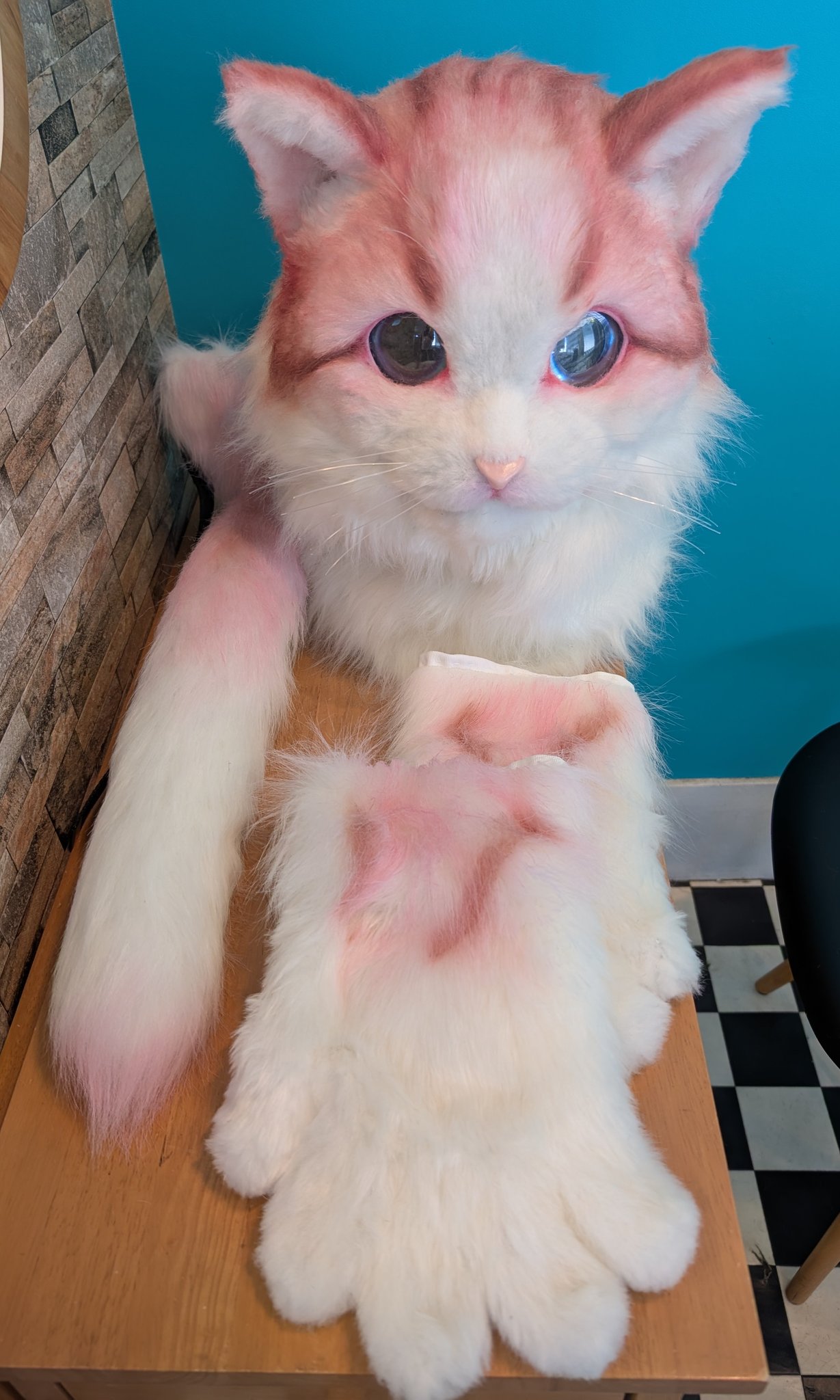 原田オーダー猫ちゃん オーダー1体目の猫ちゃんリュックが完成致しました🌸 今回は柄や