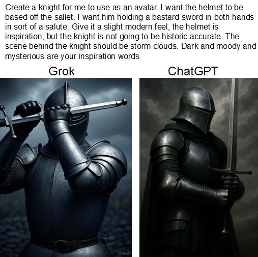 Sorry <a href="/elonmusk/">Elon Musk</a> but #ChatGPT wins this one over <a href="/grok/">Grok</a>. I don't even know what the #grokimage is holding?