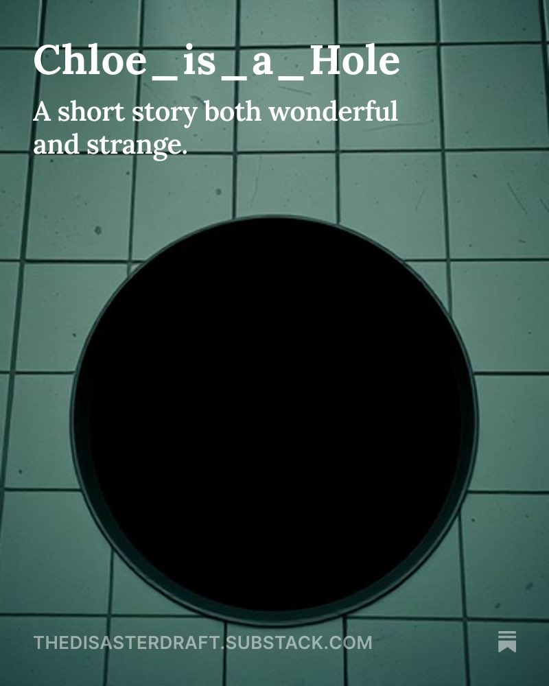 Sharing my first piece of fiction on substack! 💁🏻‍♀️✨ give it a read if you like weird little yucky stories about obsession.

thedisasterdraft.substack.com/p/chloe_is_a_h…