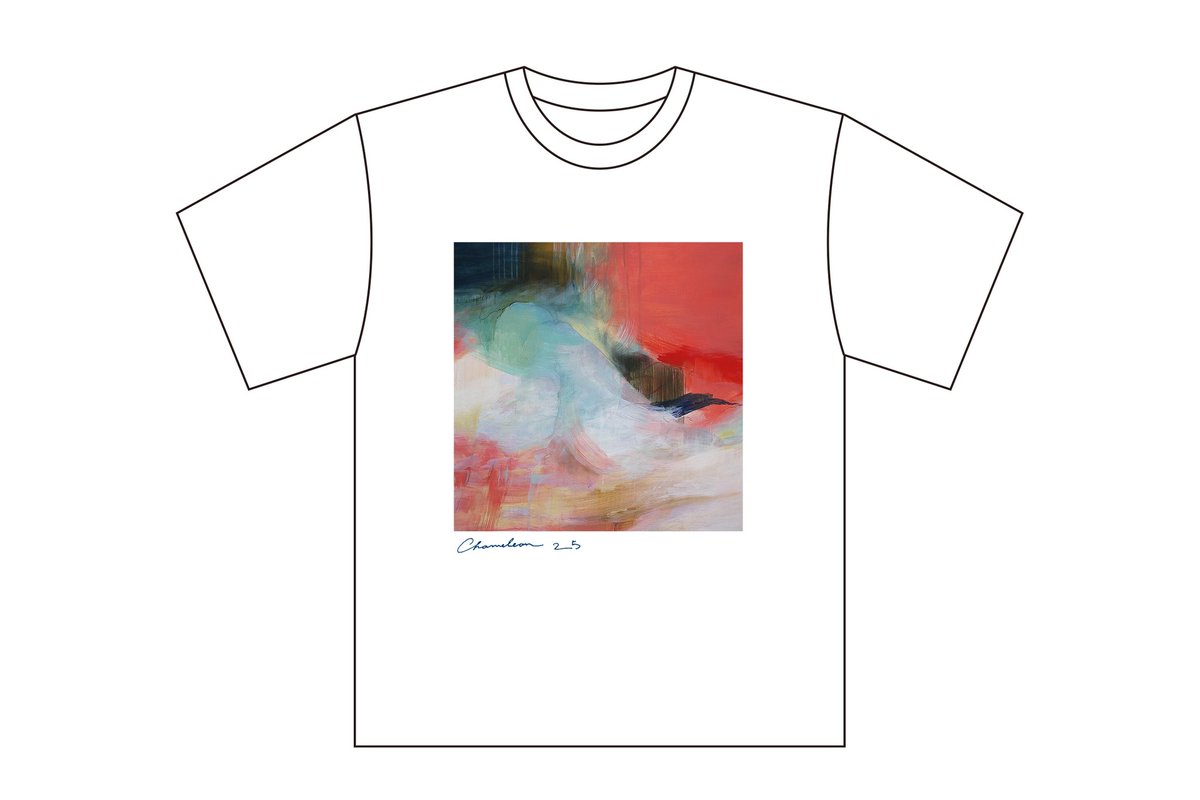 🔹クラファン返礼品の紹介🔹
『Chameleon25』Tシャツ白
Chameleon Label作品のアートワークを手掛け、これからのプロジェクトのアートワークにも関わる画家の河合春香さんの美しい絵画をプリントします。手書きでChameleon25も添えてくれました。
<a href="/halkawai/">河合春香 | Haruka KAWAI</a> 

camp-fire.jp/projects/83901…