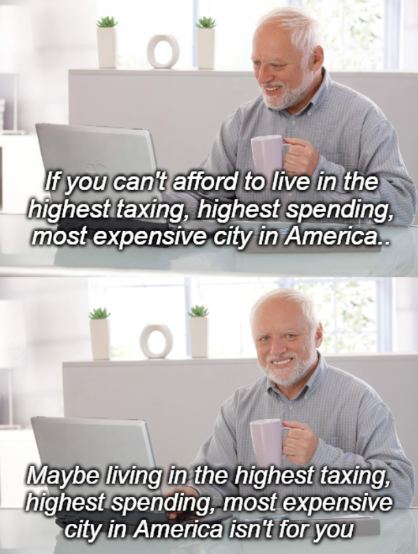 FactsMa02805793's tweet photo. New York City explained...
#HighestTaxed
#MostExpensive
#StupidHumans
#EconomicIlliterates https://t.co/GGvRqIOhpr