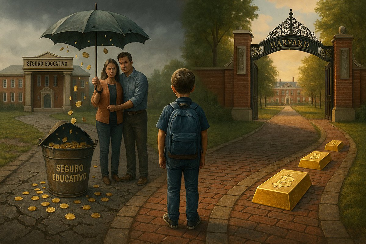 Este domingo 8am en andresfelipearias.substack.com : Las pólizas de seguro educativo empobrecen el futuro de los hijos, mientras Bitcoin puede multiplicar por cien el legado educativo para ellos: