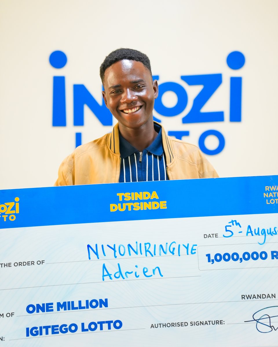 🎉 NIYONIRINGIYE Adrien wins 1,000,000 RWF! 🎉

Our lucky winner from Karongi walked away with 1 MILLION RWF from IGITEGO MILIYONI on August 5th, 2025! 🙌

You could be next! Dial *240# to play... 

#TsindaDutsinde #InzoziLotto