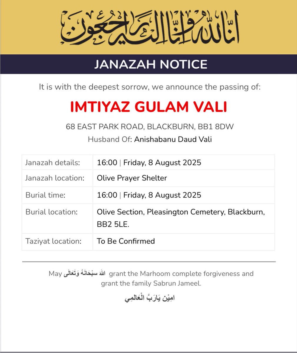 Blackburn Muslim Burial Society tweet media