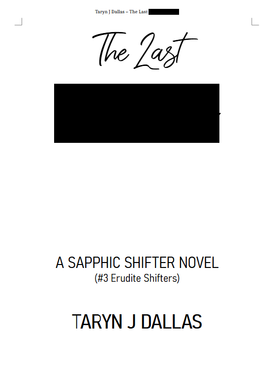 Today's #WIP! ✍️ 

#amwriting #sapphic #shifters