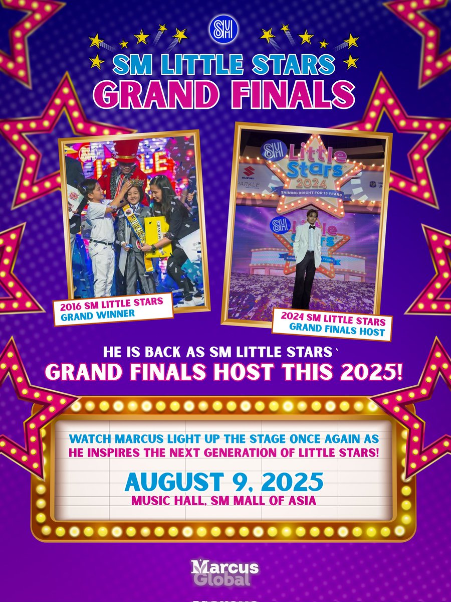 MarcusGlobal_'s tweet photo. ✨ Once a little star, now the guiding light on stage ✨

After charming the crowd as host of the 2024 Grand Finals, Marcus is back again to lead this year’s SM Little Stars 2025 as its official host! 🎤

From winning the title in 2016 to hosting two years in a row, our maknae proves that the stage is truly where he shines the brightest!

📍 Catch him at SM Mall of Asia Music Hall this August 9!

#HORI7ON #호라이즌 #MARCUS #마커스 @HORI7ONofficial