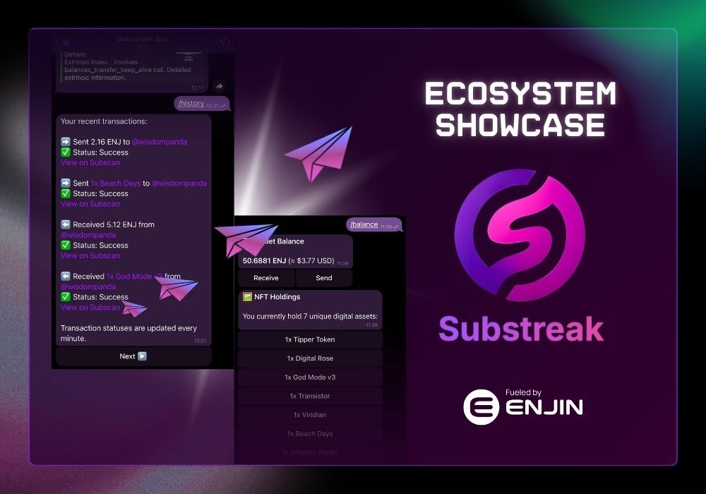 Read about <a href="/substreak/">Substreak</a> here:
enj.in/substreak