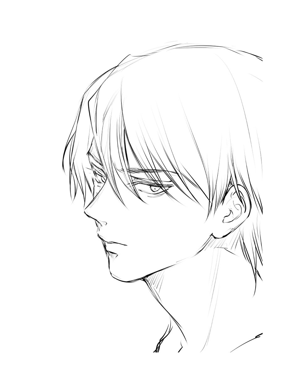 ←頑張って男性向けアッサリ風に描いた♂
→気を抜いて描くと女性向けになってしまう♂ 