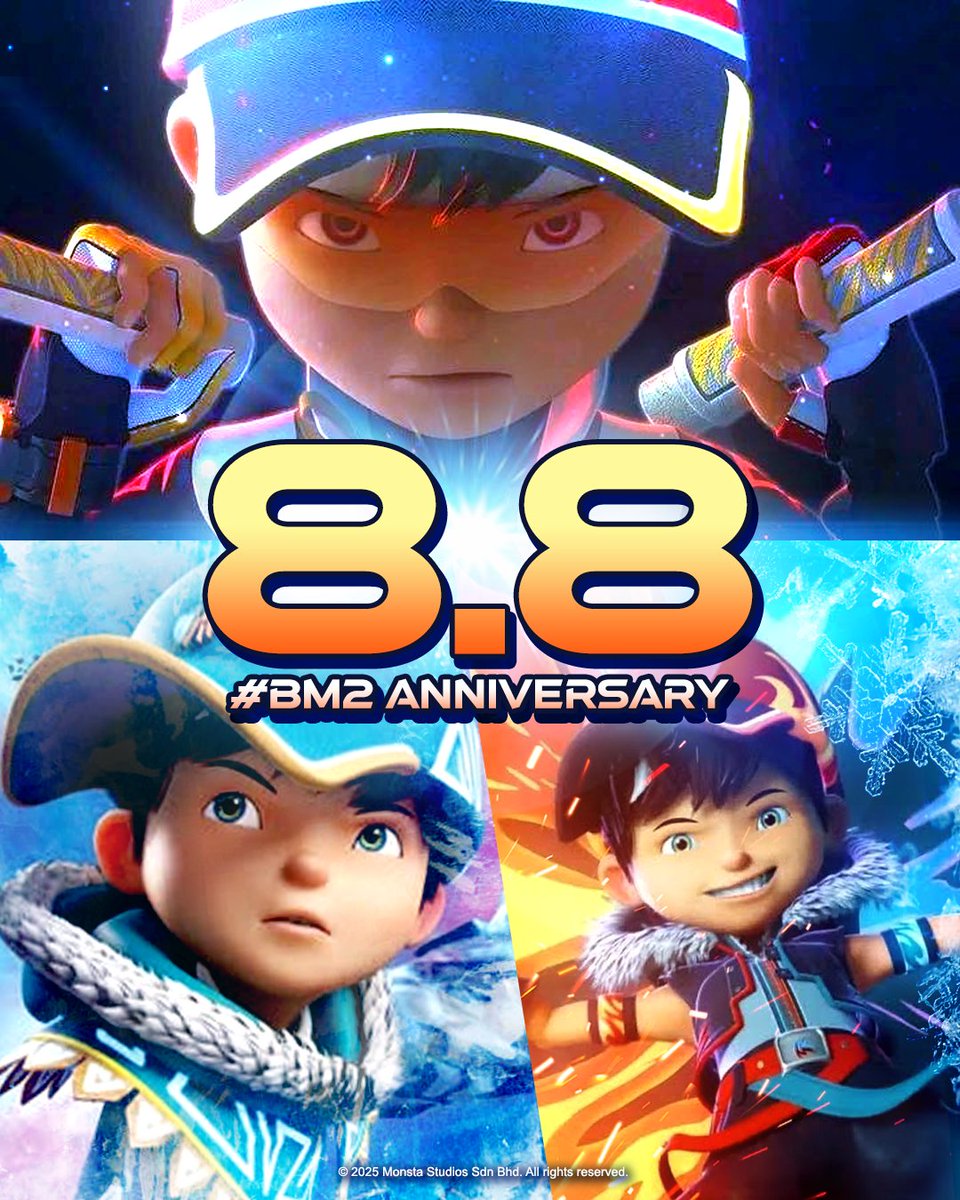 BoBoiBoy's tweet photo. BoBoiBoy First Fusions Debut! Who was your favorite? Happy Anniversary #BM2 โก