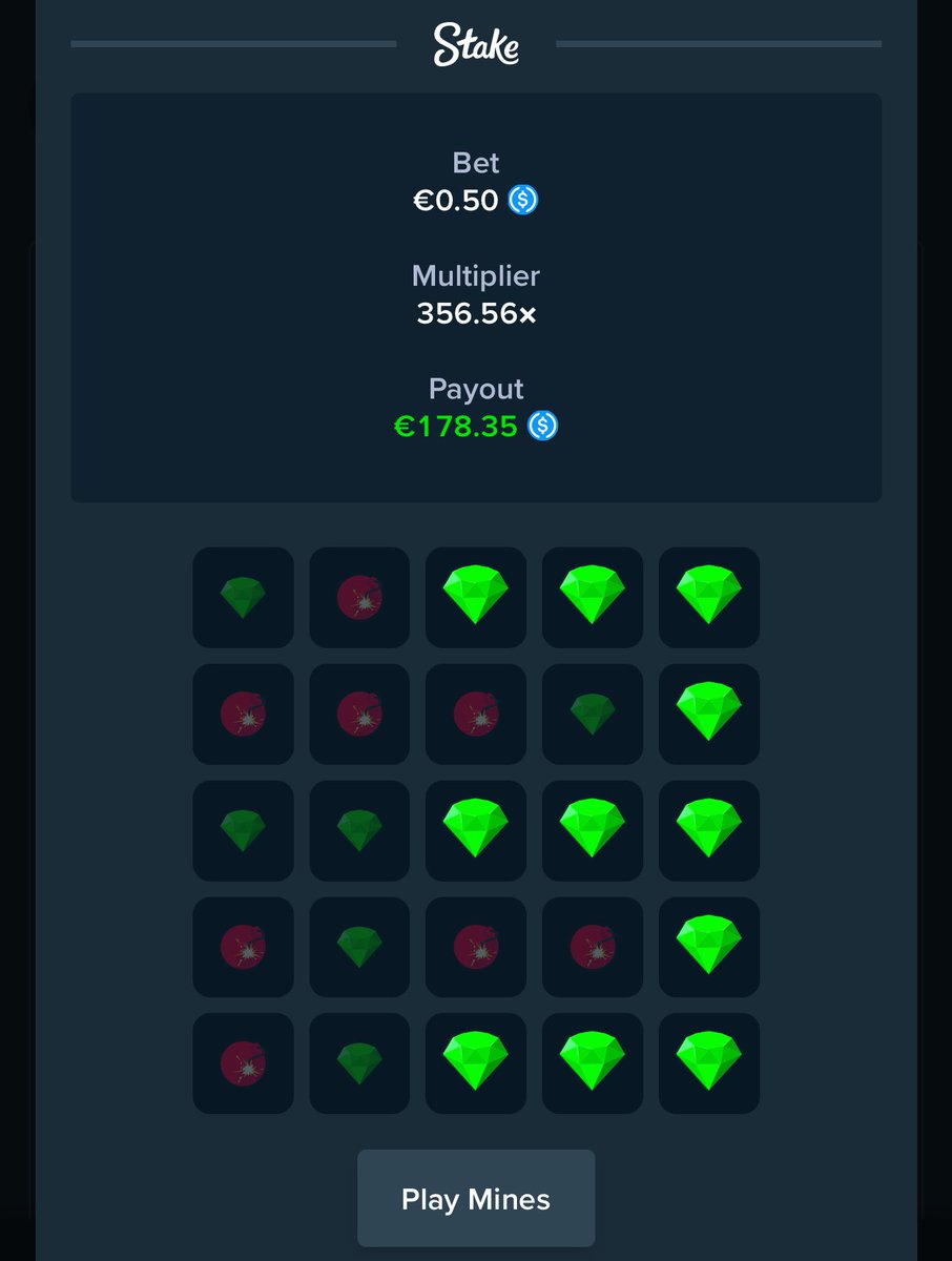 NEXENPRONOS's tweet photo. Je viens de recup 500€ juste en mettant mon blase sur les Mines 🤣

3 x 83,20 ✅
2 x 356,56 ✅

Setup : 
mise 0,50€ 
8 mines 

🥷🏿💰 https://t.co/rYbEgLFkdg